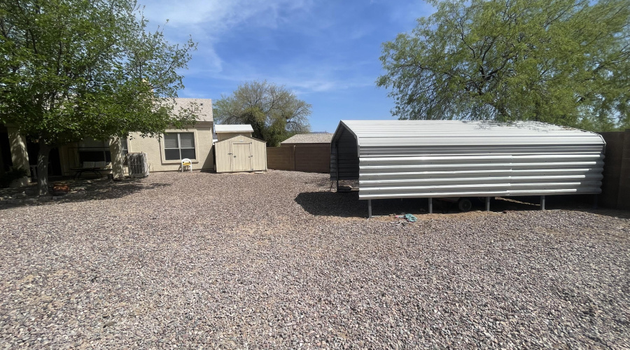 back yard carport torage