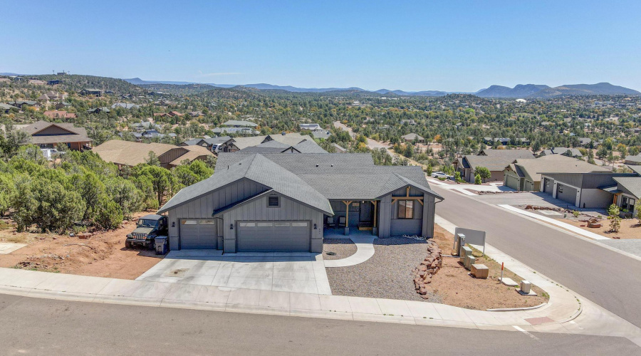Aerial view front of home