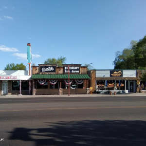 Front View of Three Businesses