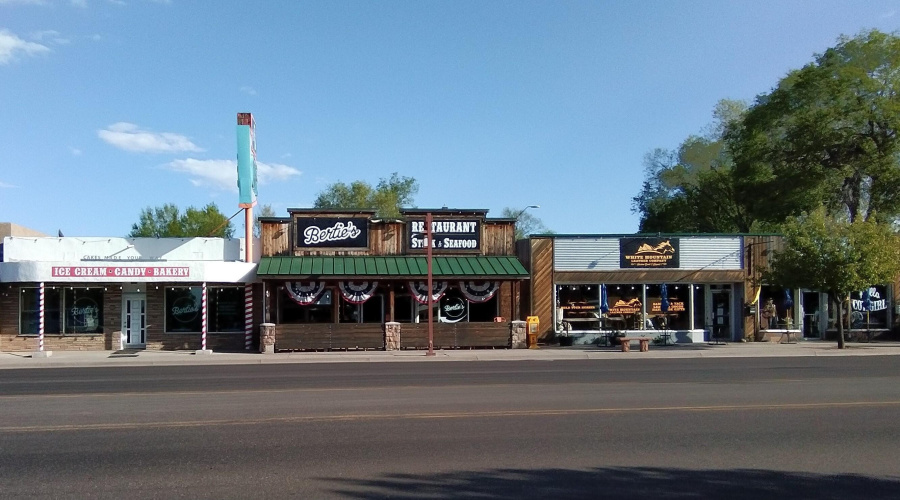 Front View of Three Businesses