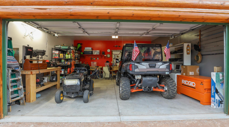Interior of garage