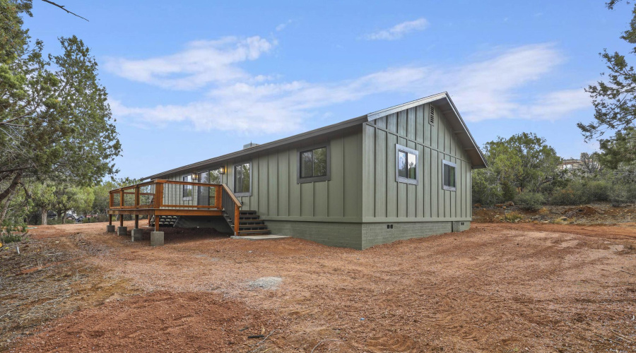 South & west side of home