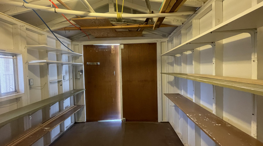 Large storage w shelving