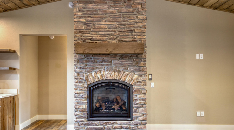 Stacked stone Gas Fireplace