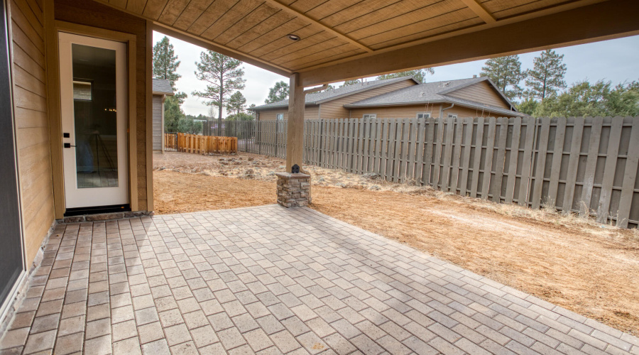 Large covered back deck