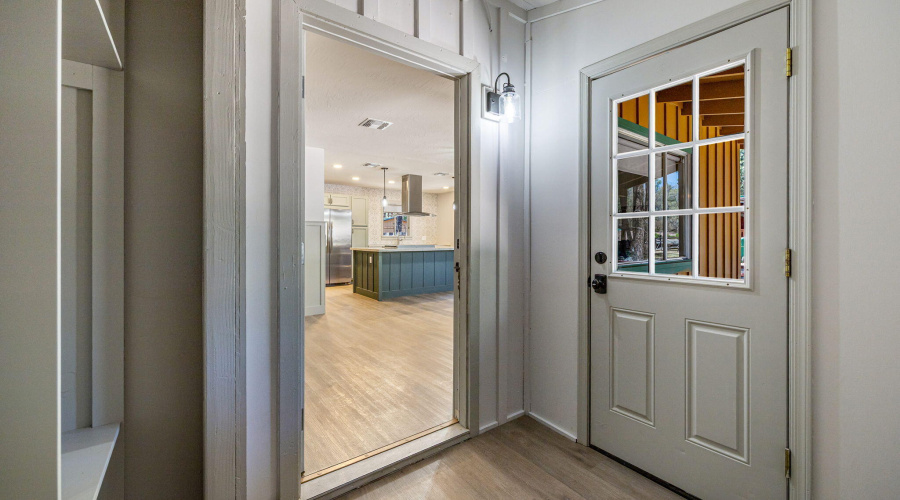 Entry from garage, foyer