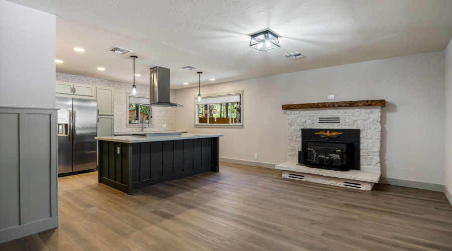 Living Room, Kitchen