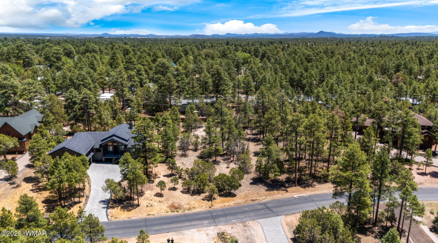 View Looking Down At Vacant Lot