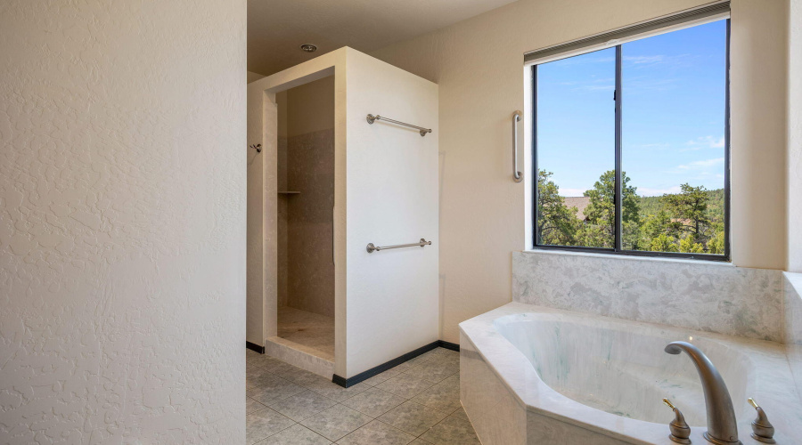 separate tub and shower