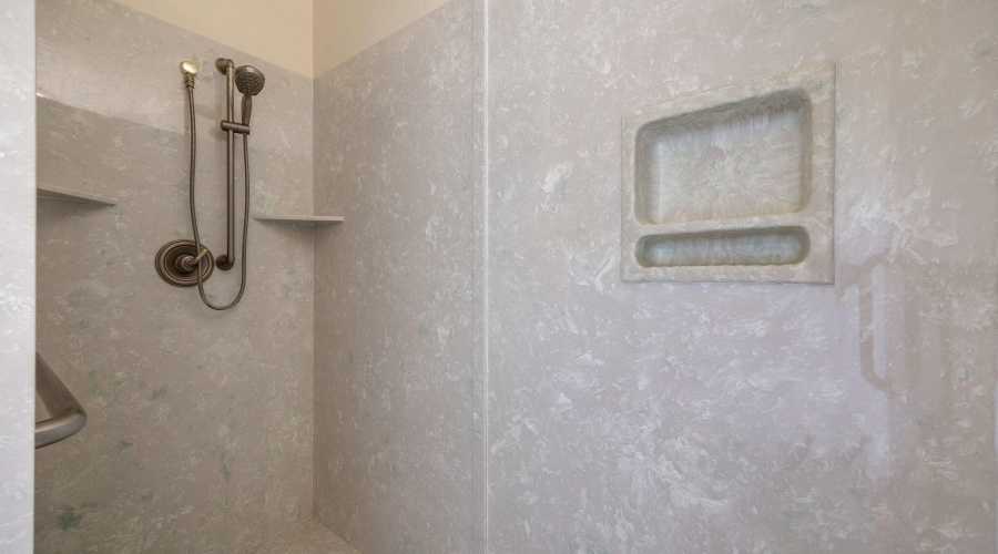 Separate tub and shower