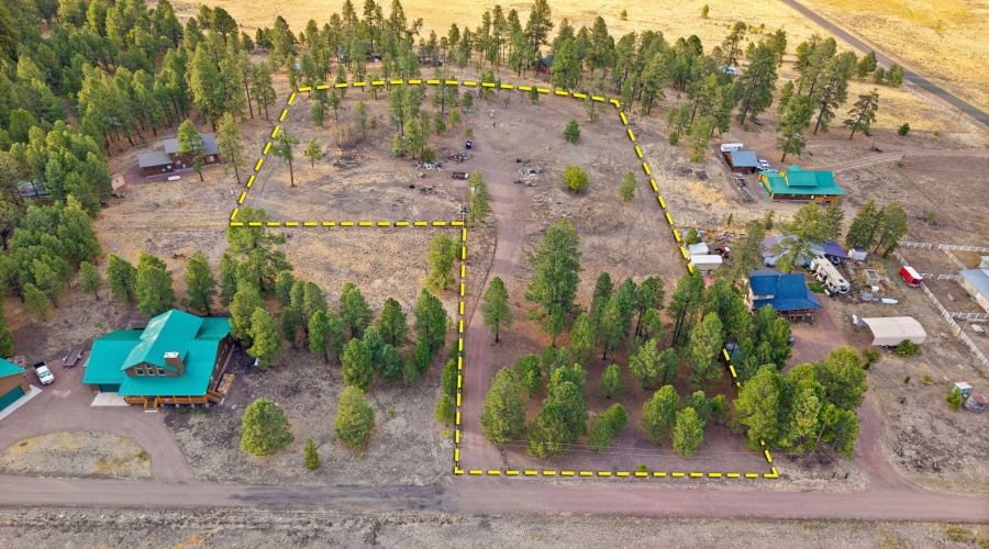 Aerial with property lines