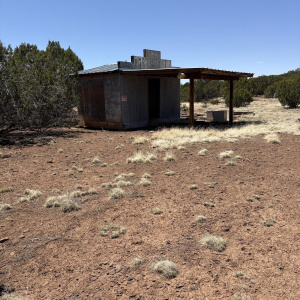 Shed on land