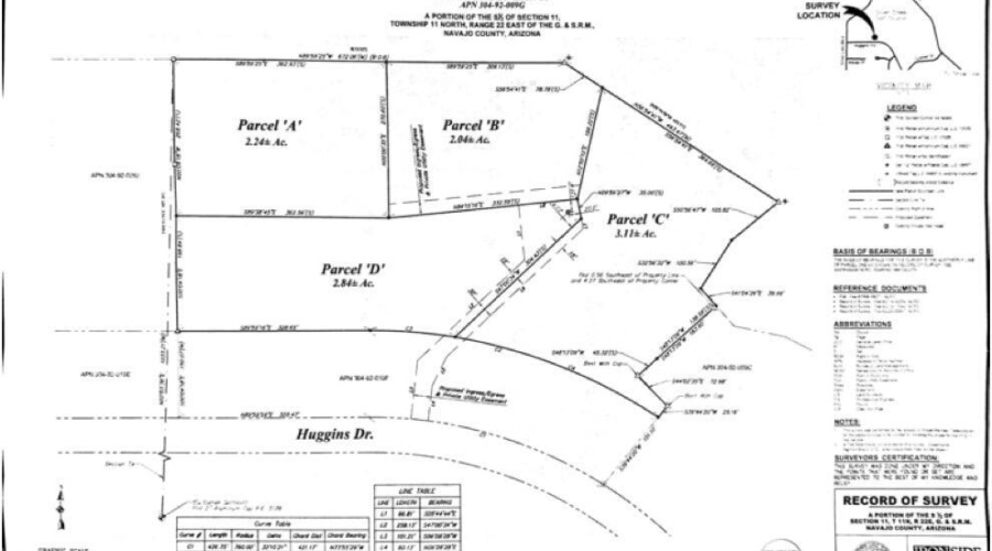 Huggins plat of parcels