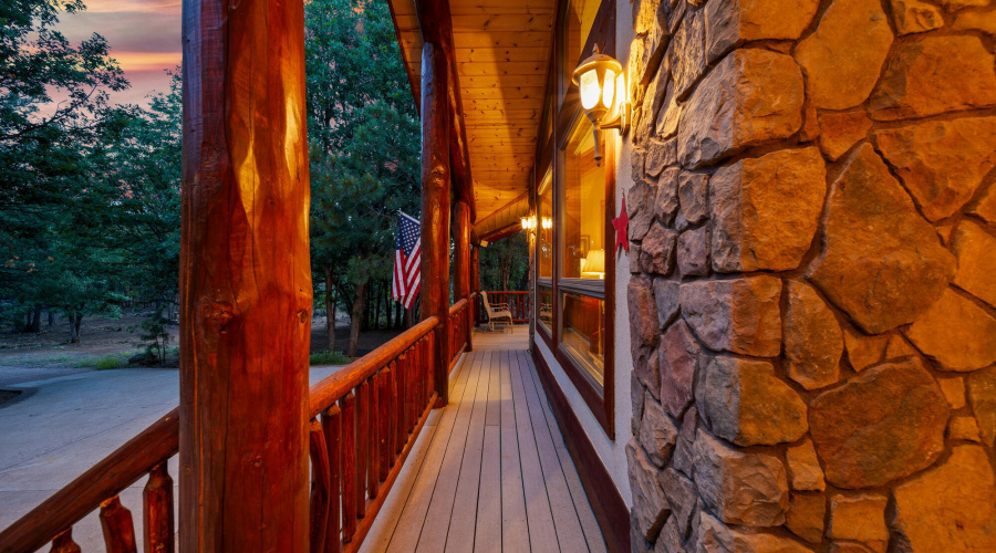 F front walkway twilight view