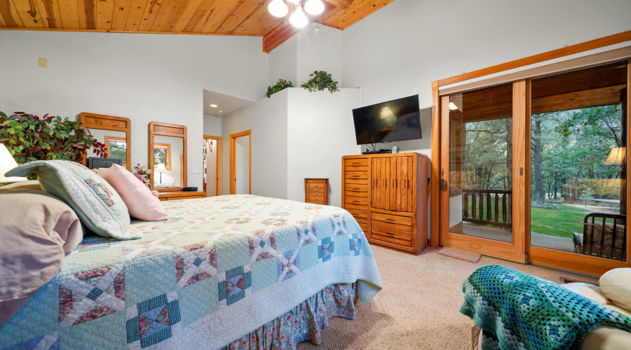 F master bedroom view thru french doors