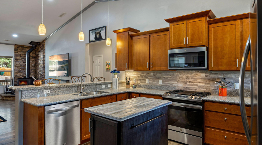 Kitchen with Rolling Island