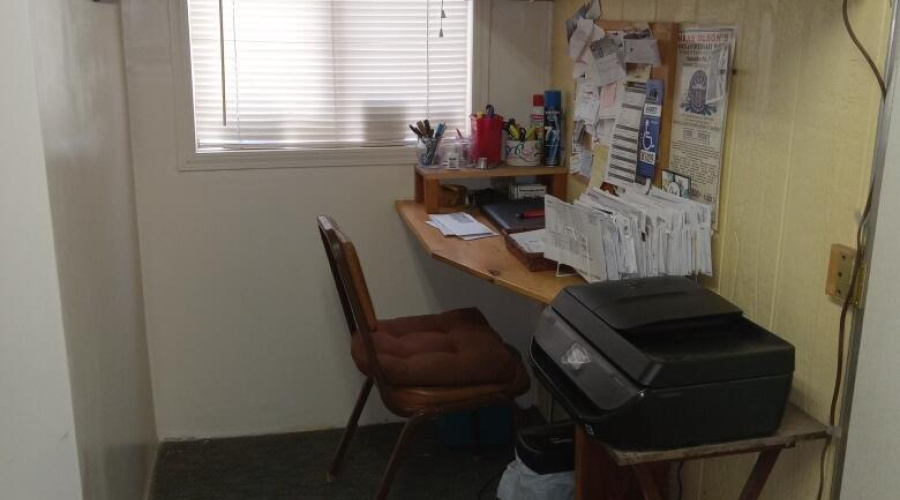 Office space/Future bathroom area