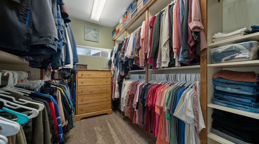 A master walk in closet