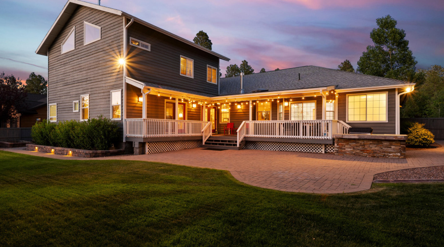 A twilight full rear view