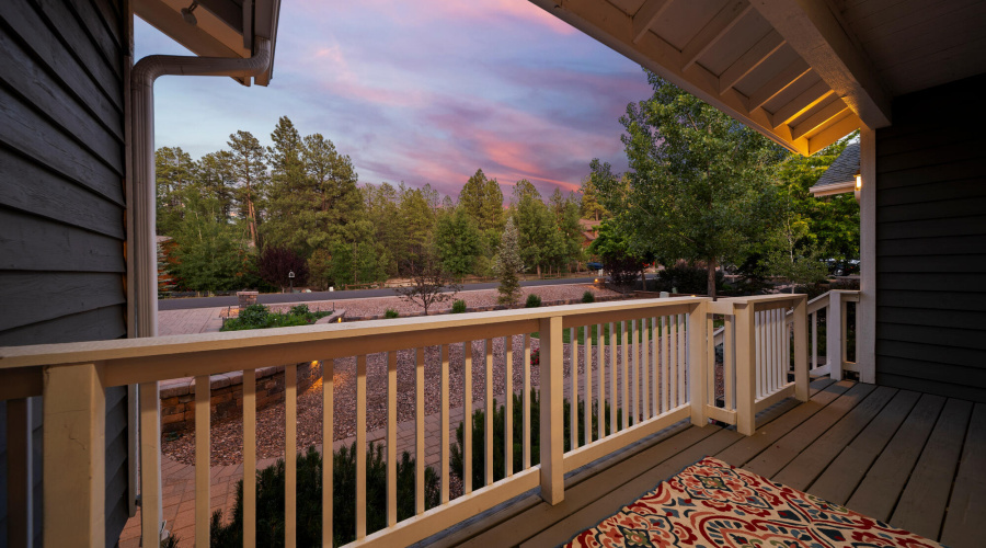 A twilight view from front porch