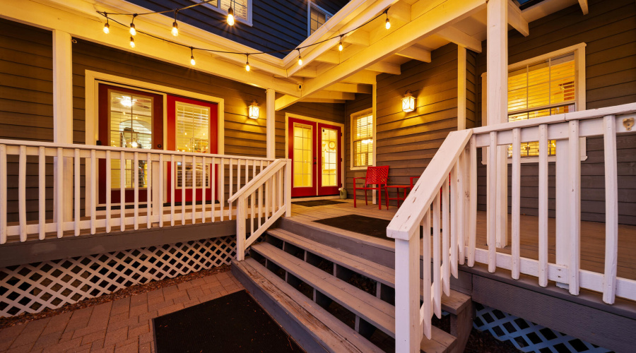 A twilight deck view