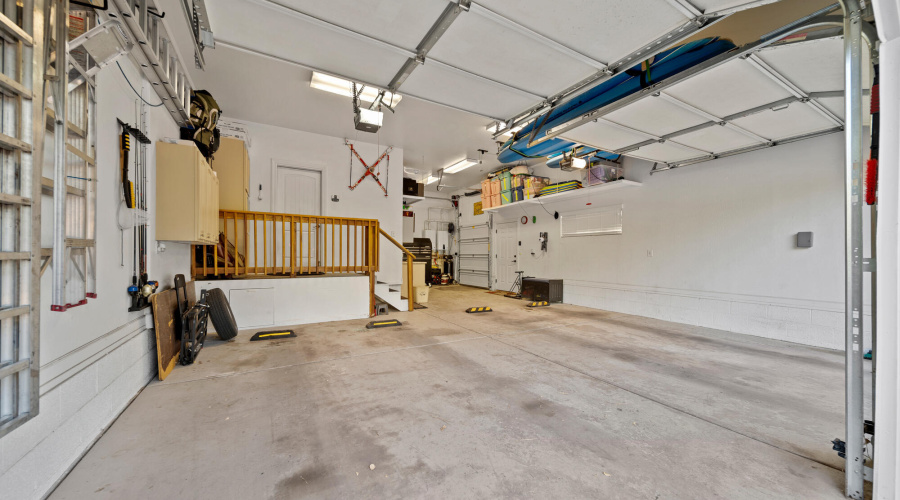 A view to utility garage and entry to ho