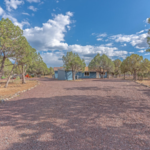 Driveway to front of home