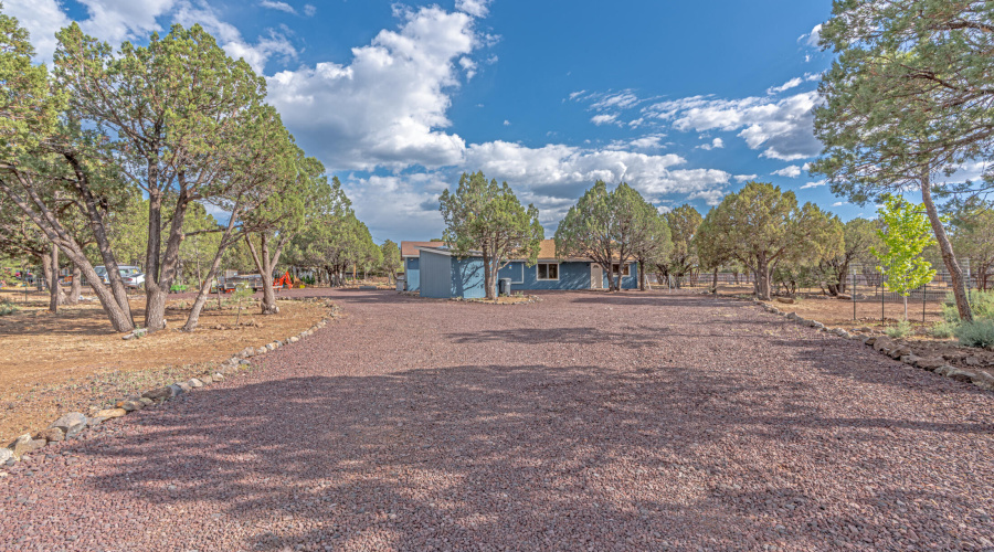 Driveway to front of home