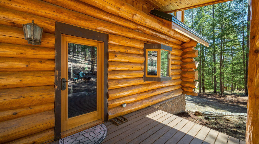 Back deck facing USFS