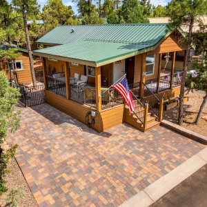 Aerial View of Home in the Trees