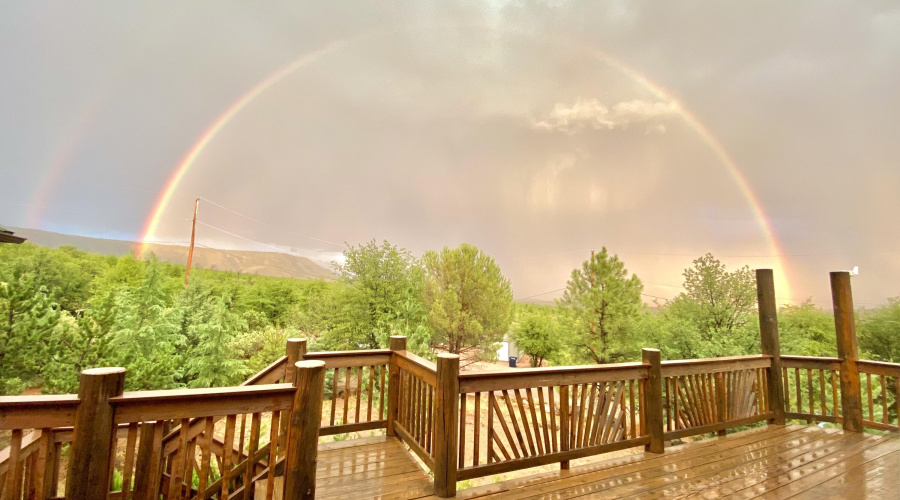 Double Rainbow off Back Deck