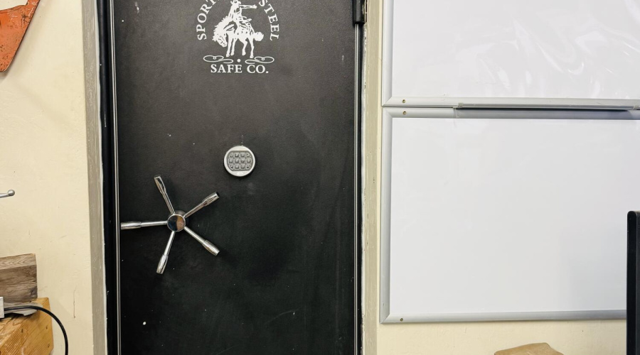 Concrete safe room in garage