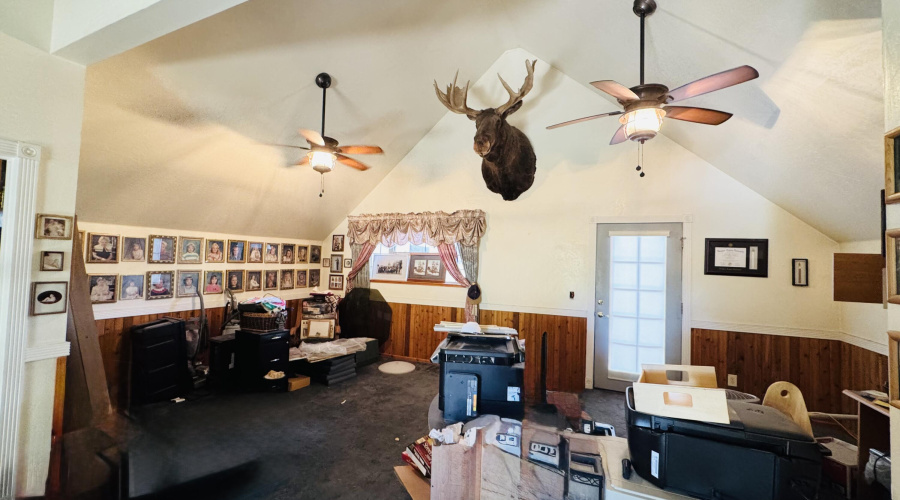 Living area and office upstairs