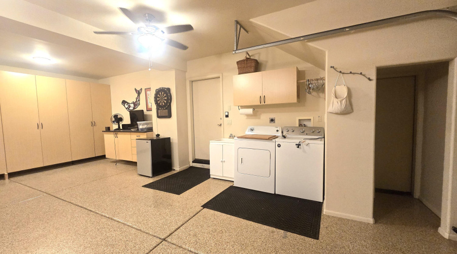 Laundry In Garage & Storage Room Under H