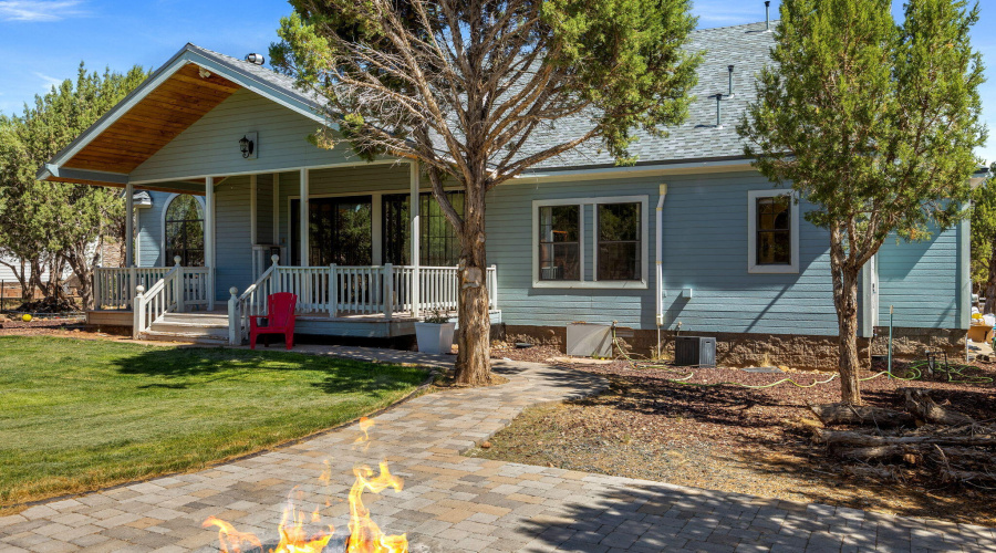 Firepit area toward house