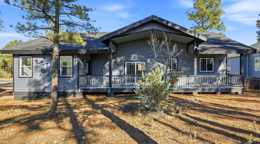 Back yard facing home