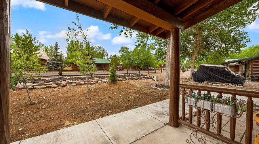 FRONT PATIO LOOKING OUT