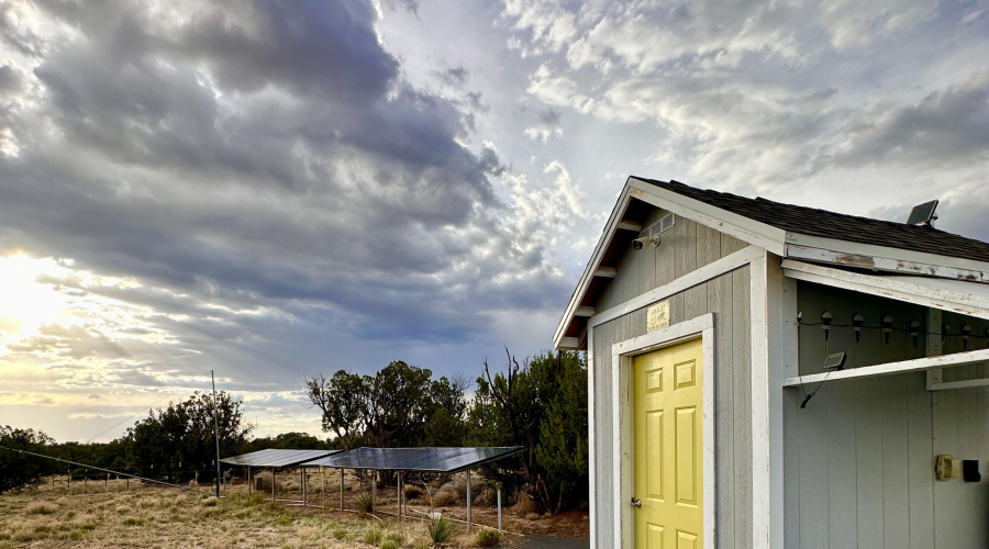wind gen/ solar/ solar shed
