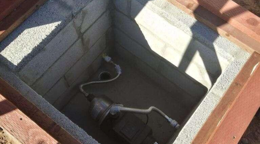 water pump buried to prevent freezing