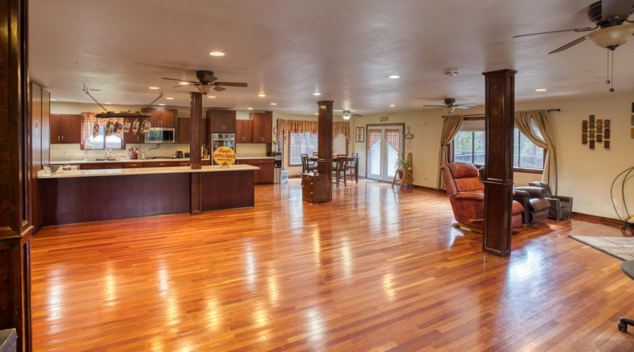 Living Room to Dining and Kitchen Areas