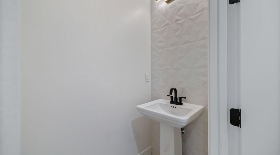 Half bath in hallway