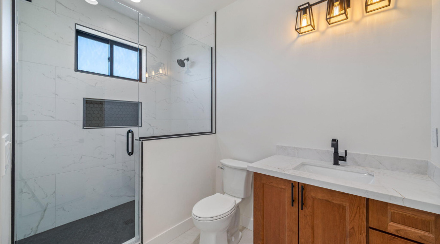 Bedroom #2 Bathroom Vanity and shower