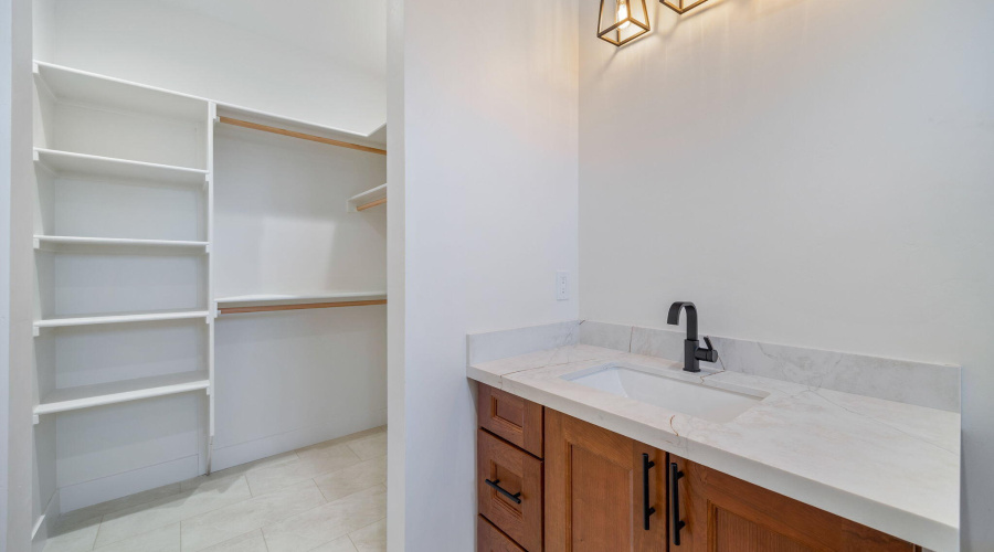 Bedroom #3 Bathroom vanity and closet