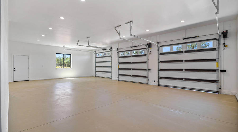 Large 3 car garage