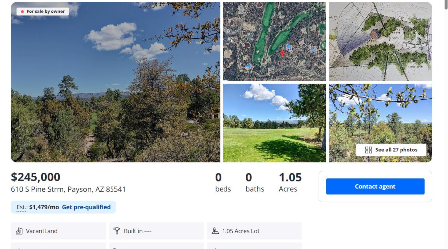 610 S Pine Strm, RIM LOT $245K