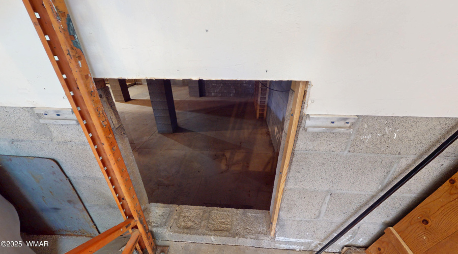 Crawl Space in Garage