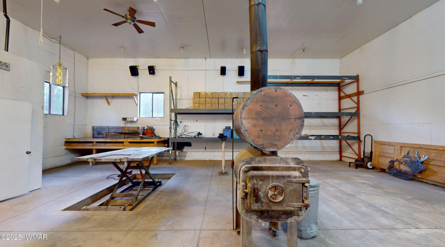Woodstove in Garage