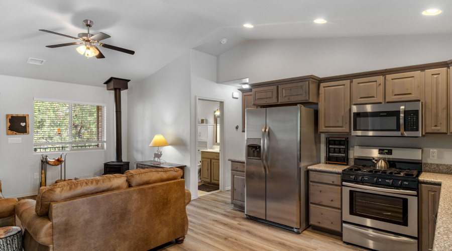Stainless Steel Appliances in Kitchen