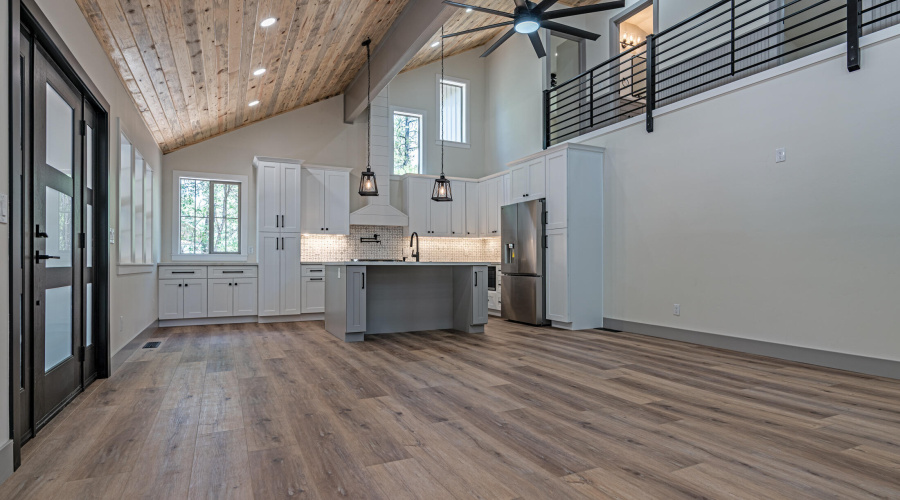 Blue pine T and G ceiling