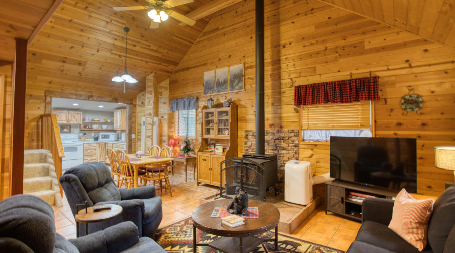 Living Area with Woodstove